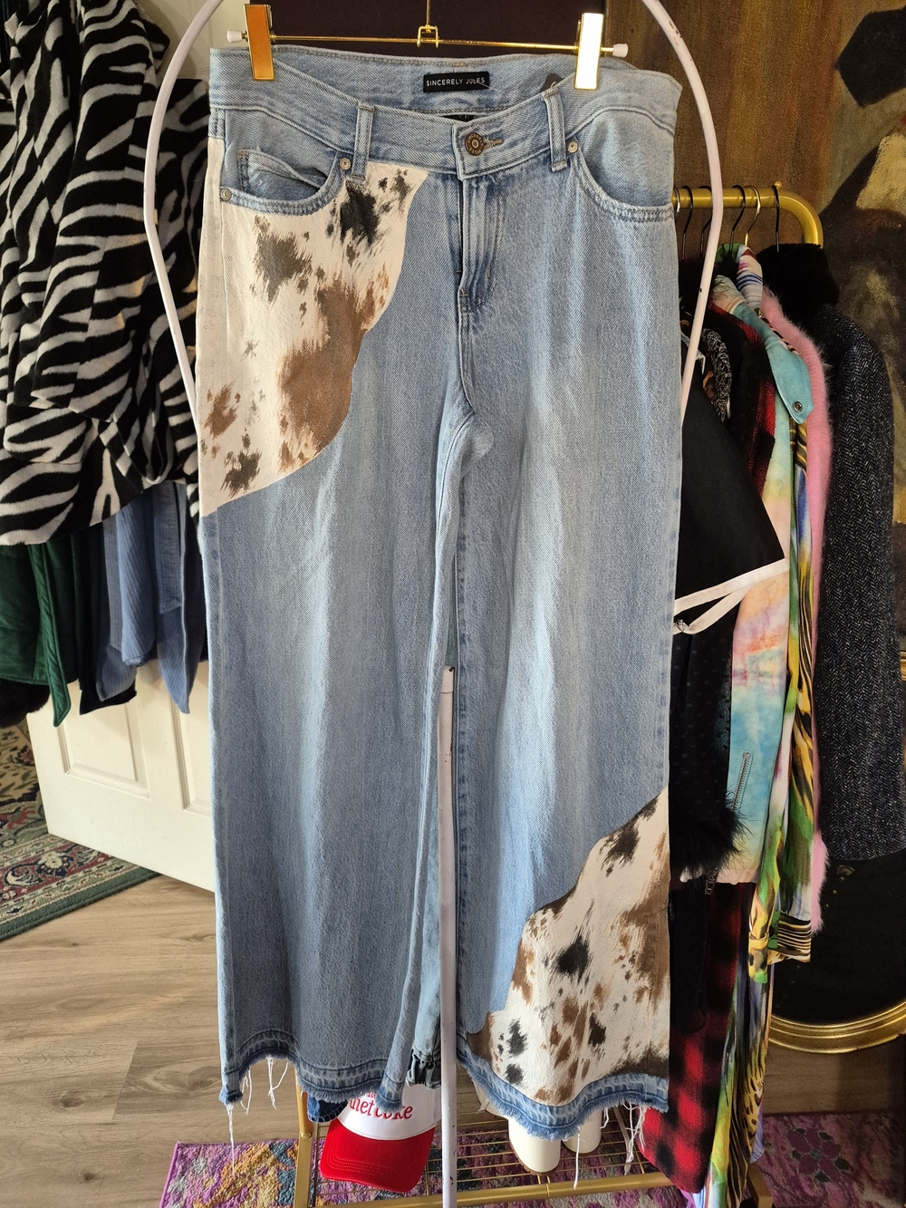 Sincerely, Jules Artist Hand Painted Jeans